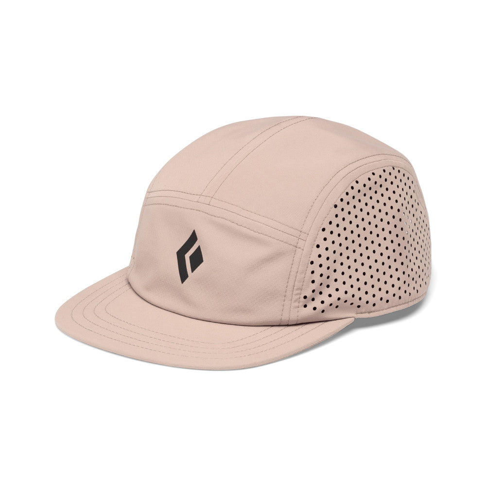 Black Diamond 5-Panel Synthetic Cap in Pale Mauve colour with black logo