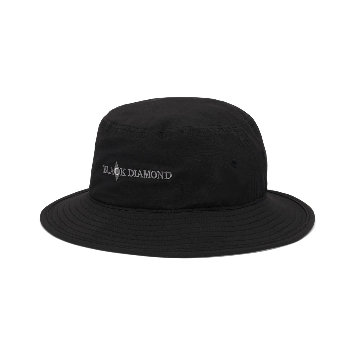 Black bucket hat with Black Diamond logo on a white background