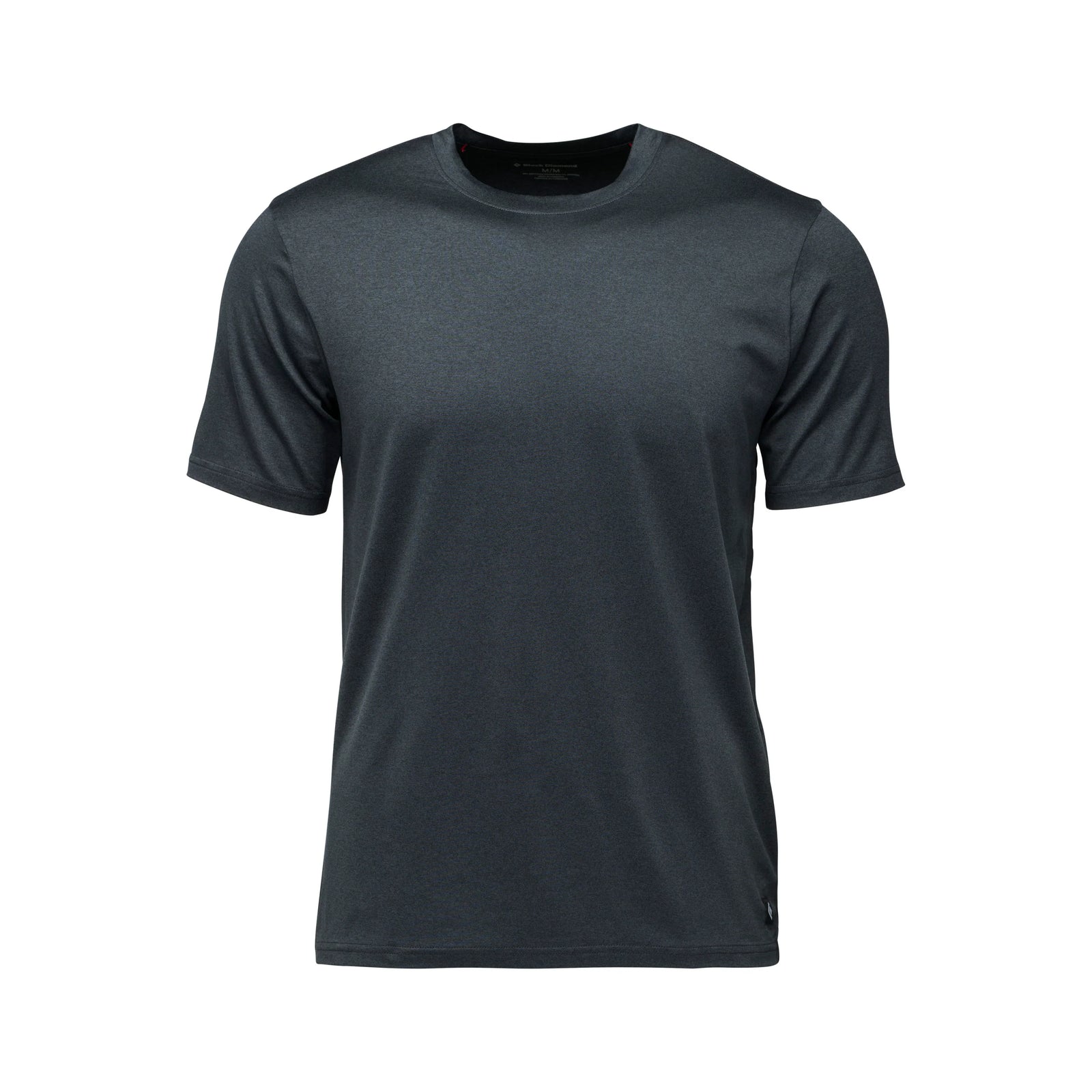 Black t-shirt on a white background