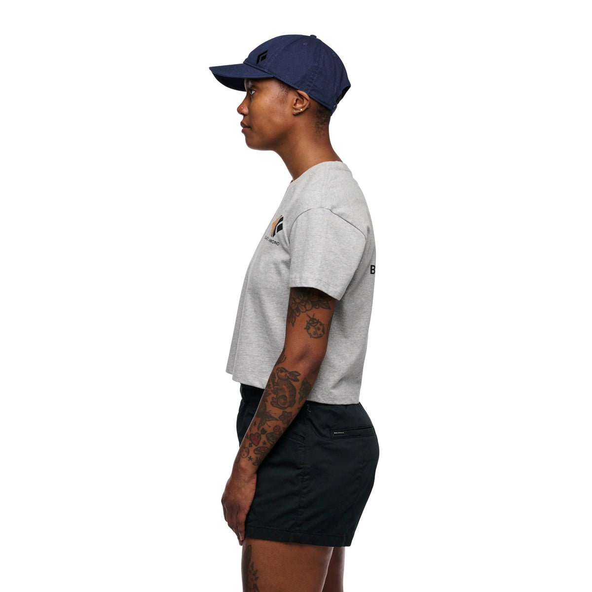 Black Diamond Faded Crop Tee - Women's