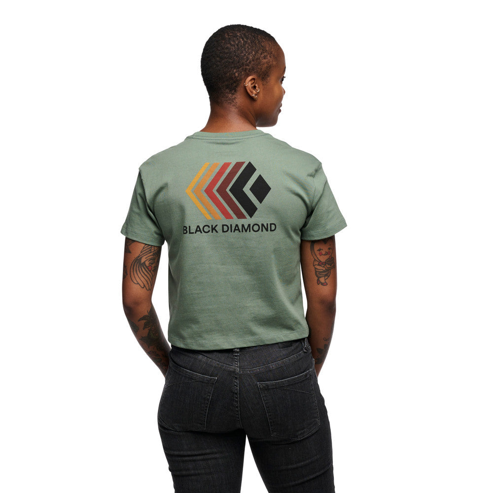 Black Diamond Faded Crop Tee - Women's