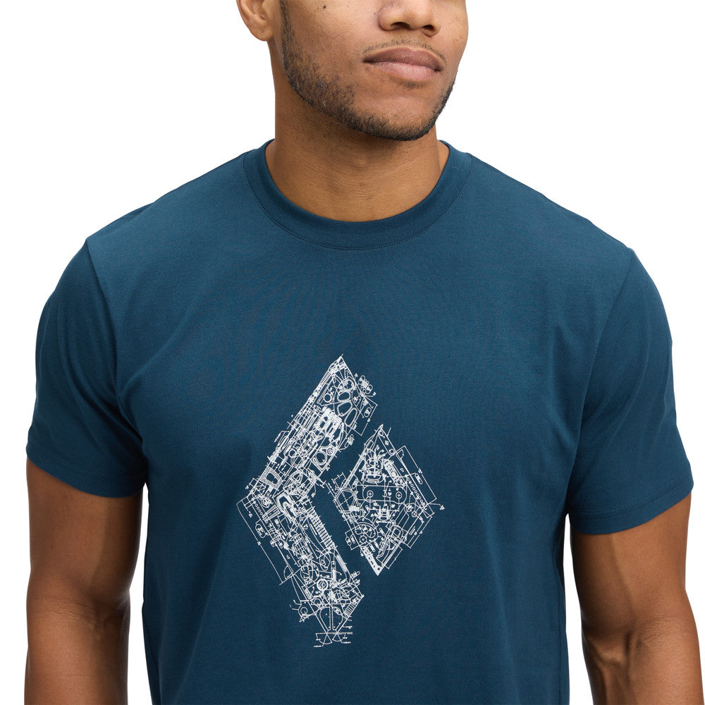 Black Diamond Engineered Short Sleeve Tee - Mens indigo