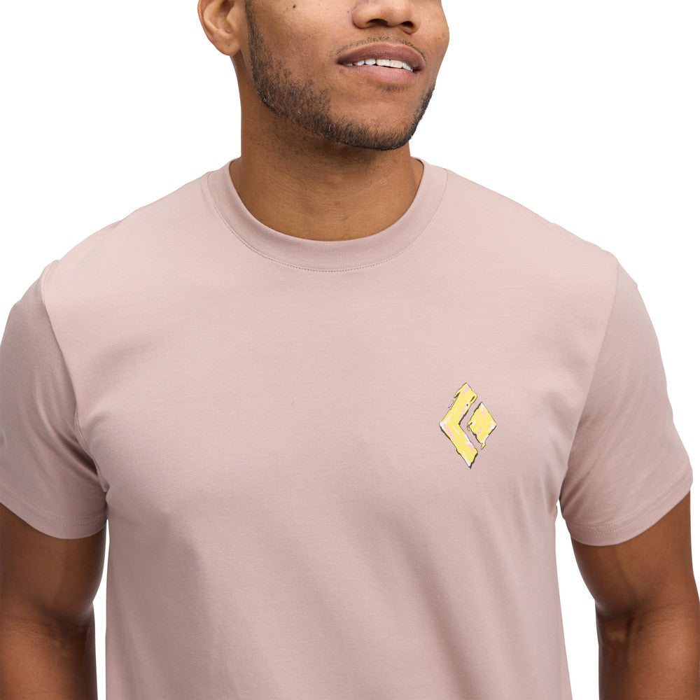 Black Diamond Shredded Short Sleeve Tee - Men's - Pale Mauve