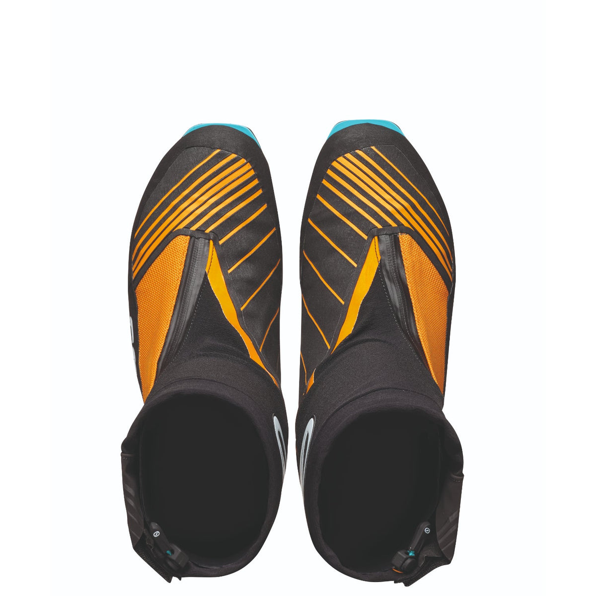 Scarpa Phantom 6000 HD mountaineering boot with Recco technology. Orange and black