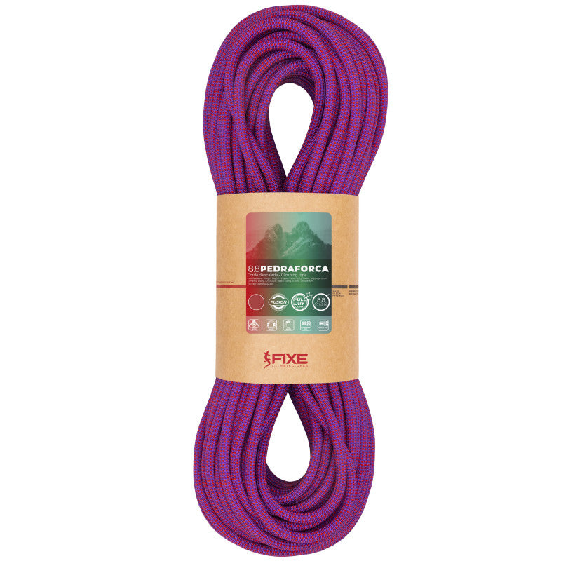 Fixe Pedraforca 8.8mm climbing rope in violet