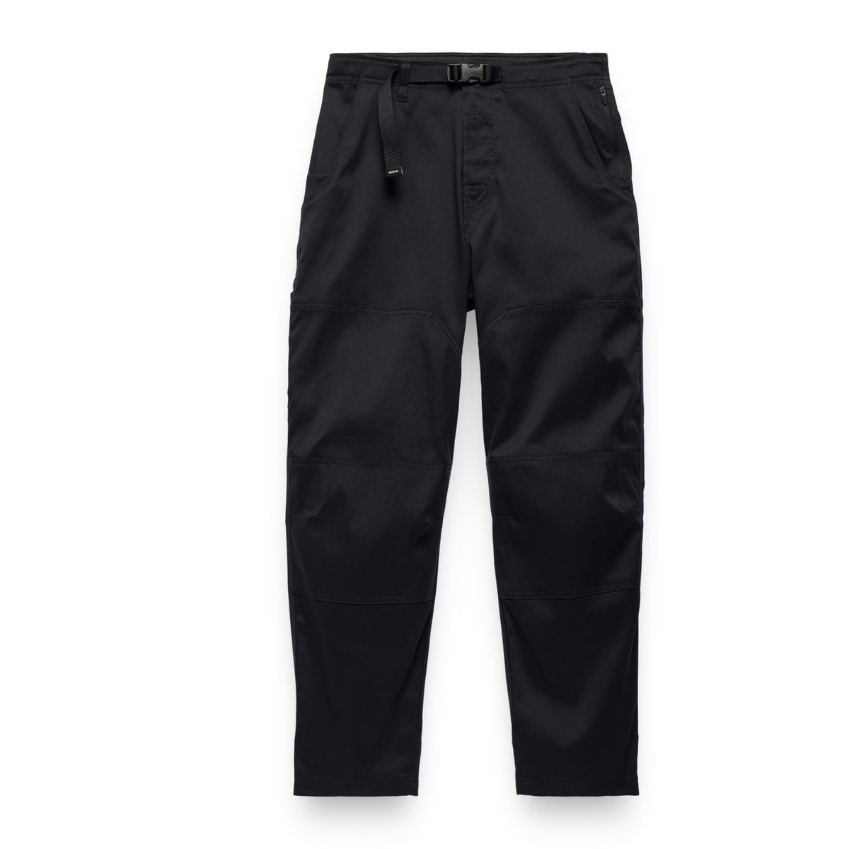 black hiking trousers on a white background