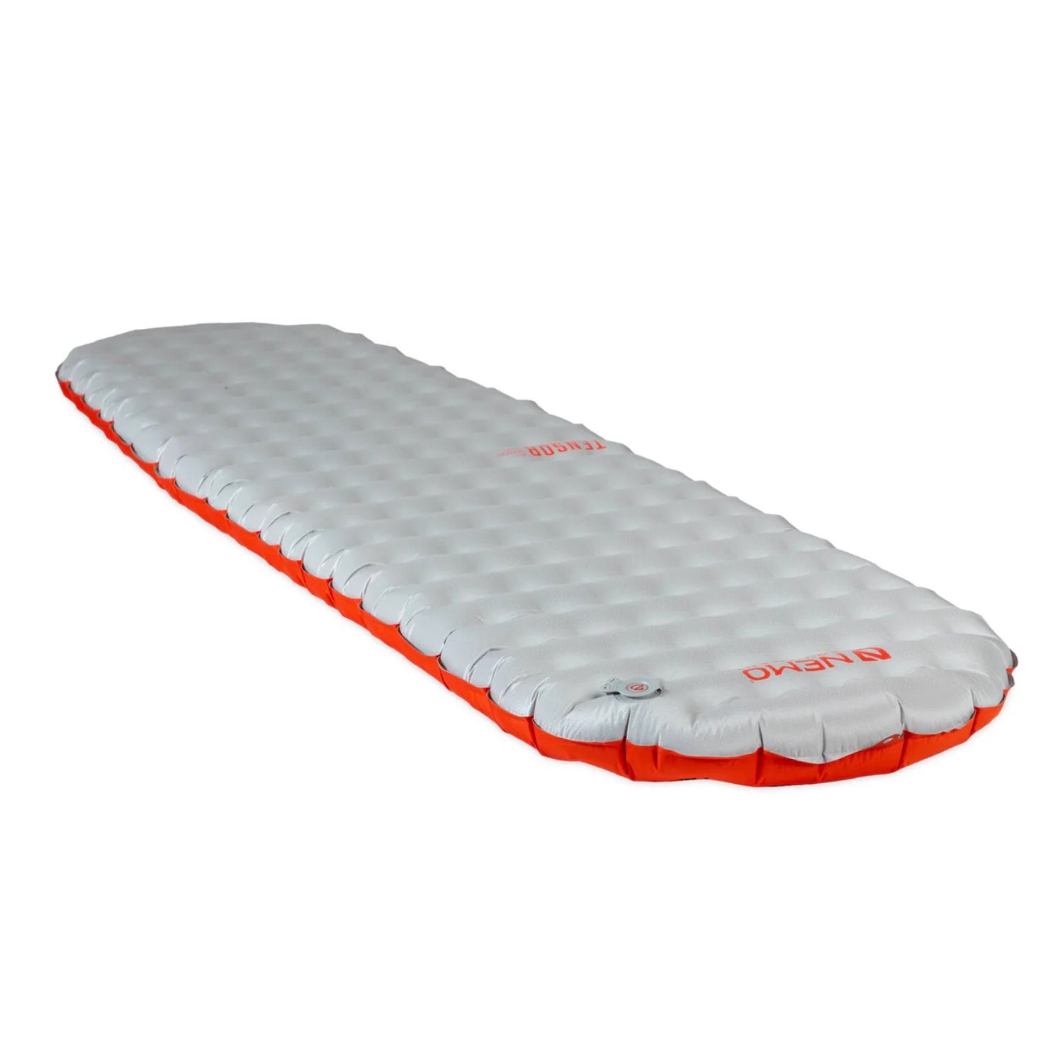 Inflatable camping mattress with NEMO branding on a white background