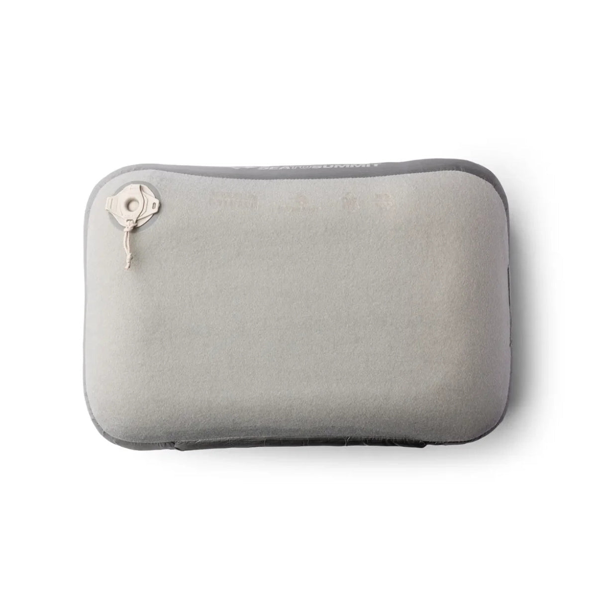 Gray pouch with a zipper on a white background