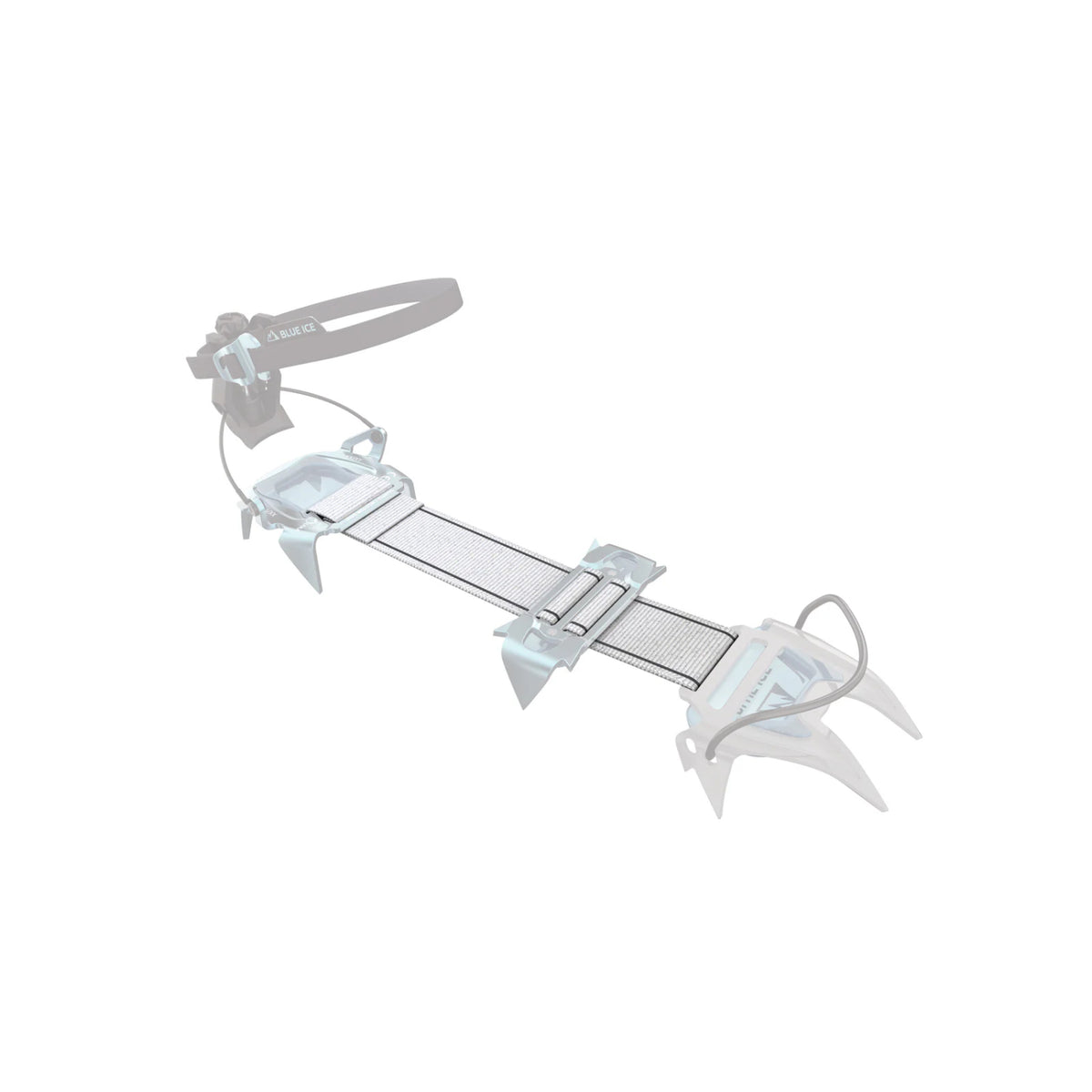 Climbing crampon on a white background