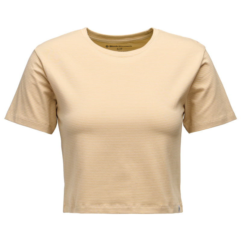 Black Diamond Stripe Crop SS Tee - Women's
