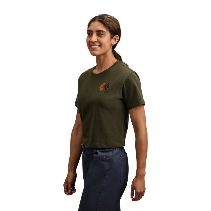 Black Diamond Faded Crop Tee - Women's