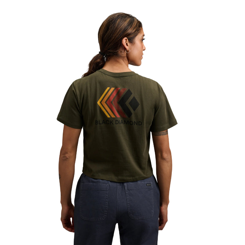 Black Diamond Faded Crop Tee - Women's
