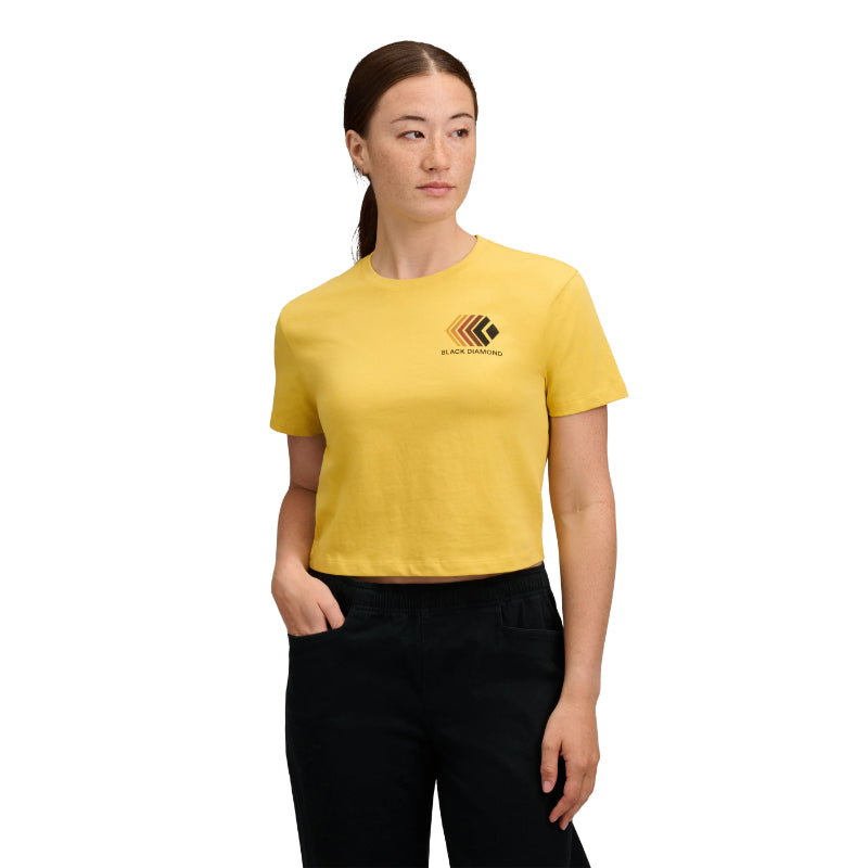 Black Diamond Faded Crop Tee - Women's