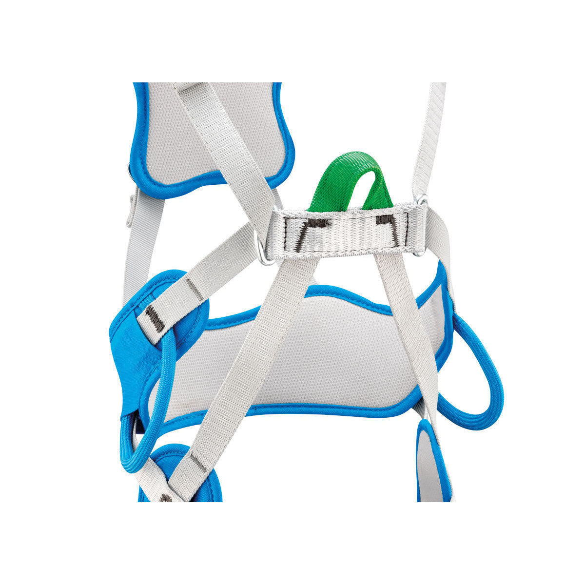 Petzl Ouistiti Kids Harness, close up detailing buckle design