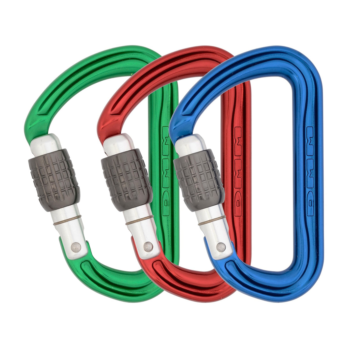 DMM Shadow Screwgate Coloured 3 Pack, Green Red Blue