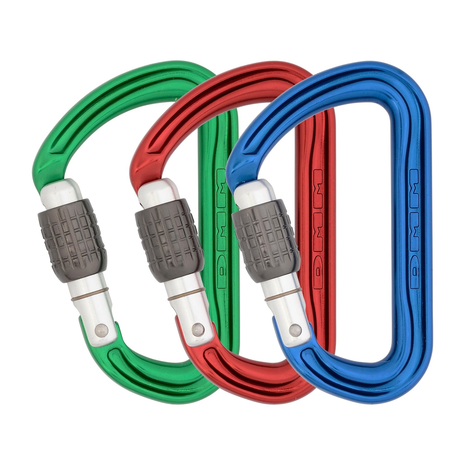 DMM Shadow Screwgate Coloured 3 Pack, Green Red Blue