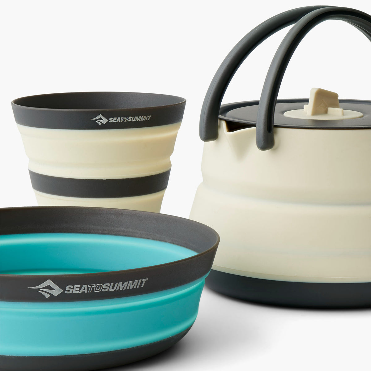 Sea to Summit Frontier Ultralight Collapsible Kettle Cook Set (1 Person, 3 Piece)