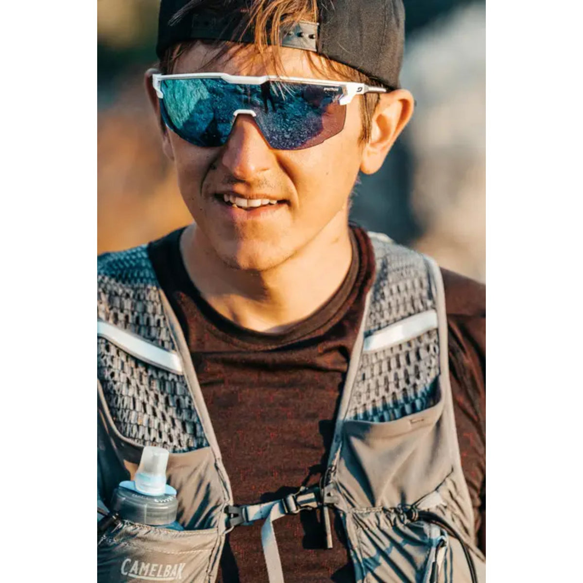 Julbo Ultimate SPECTRON 3CF running glasses in black/green in use