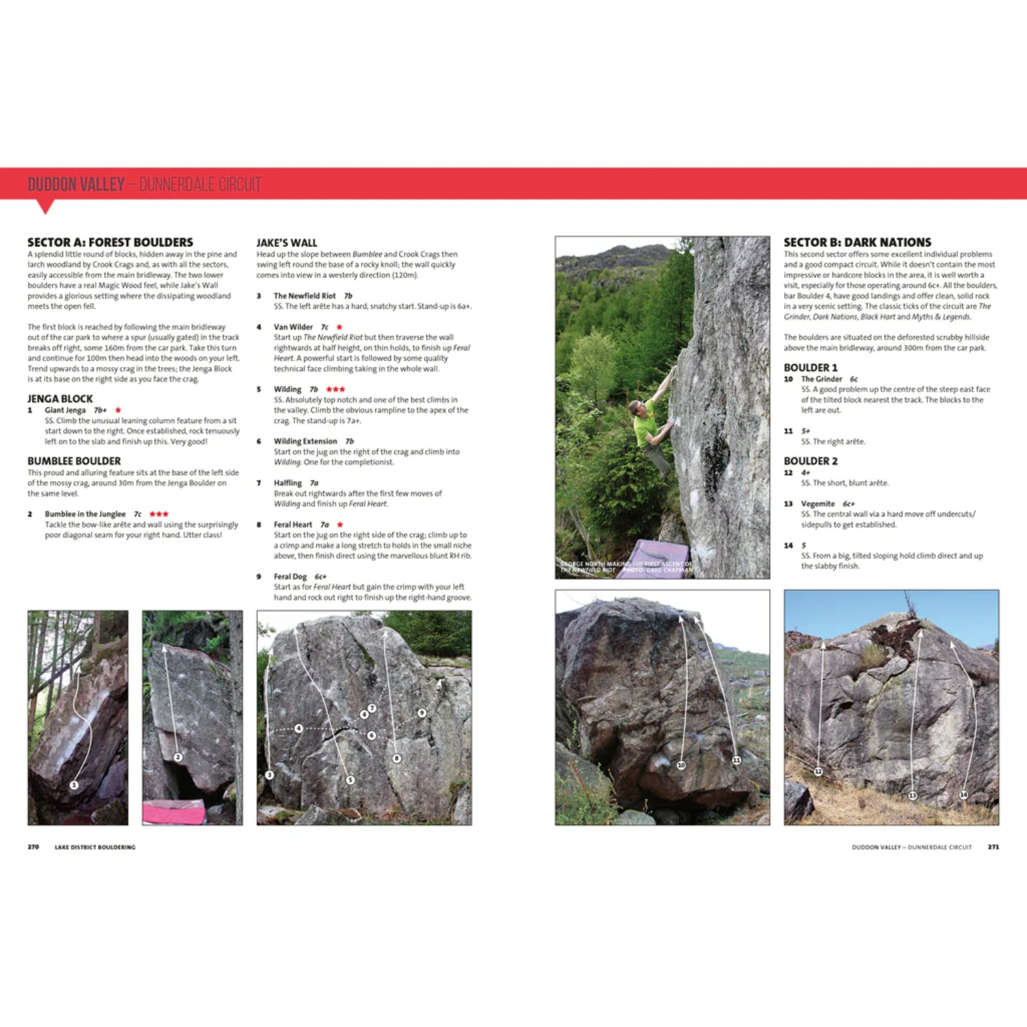 Lake District Bouldering guide book by Greg Chapman