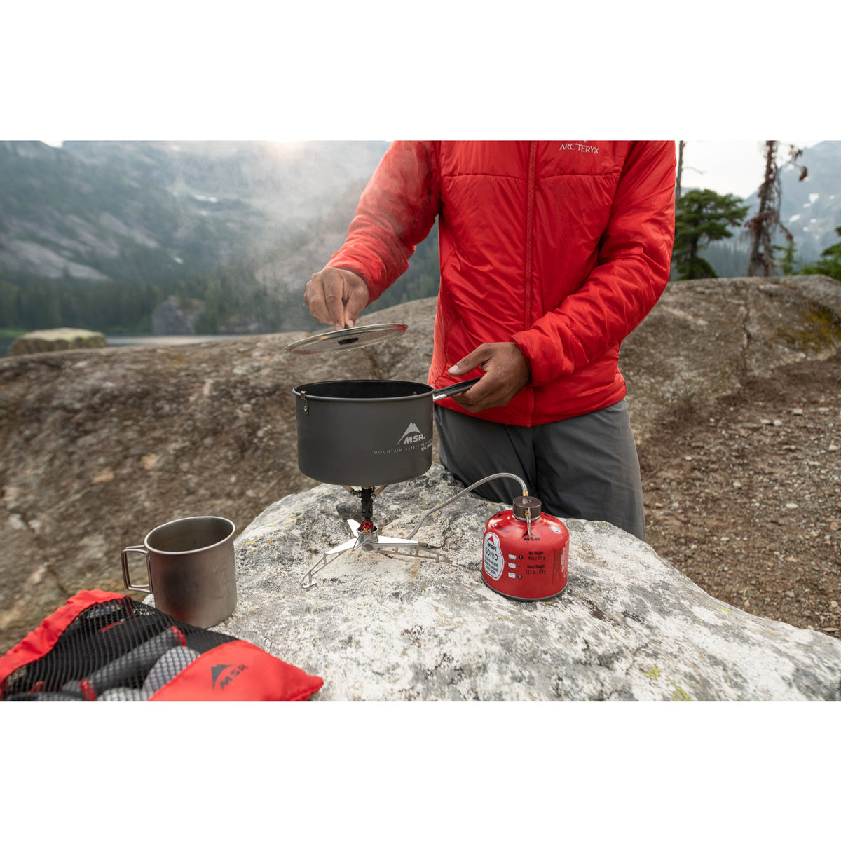    MSR-LowDown-Remote-Stove-Adaptor In use