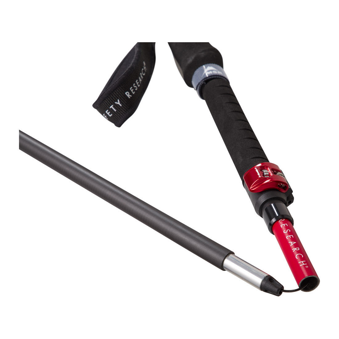 MSR Dynalock Ascent Carbon poles shown collapsed