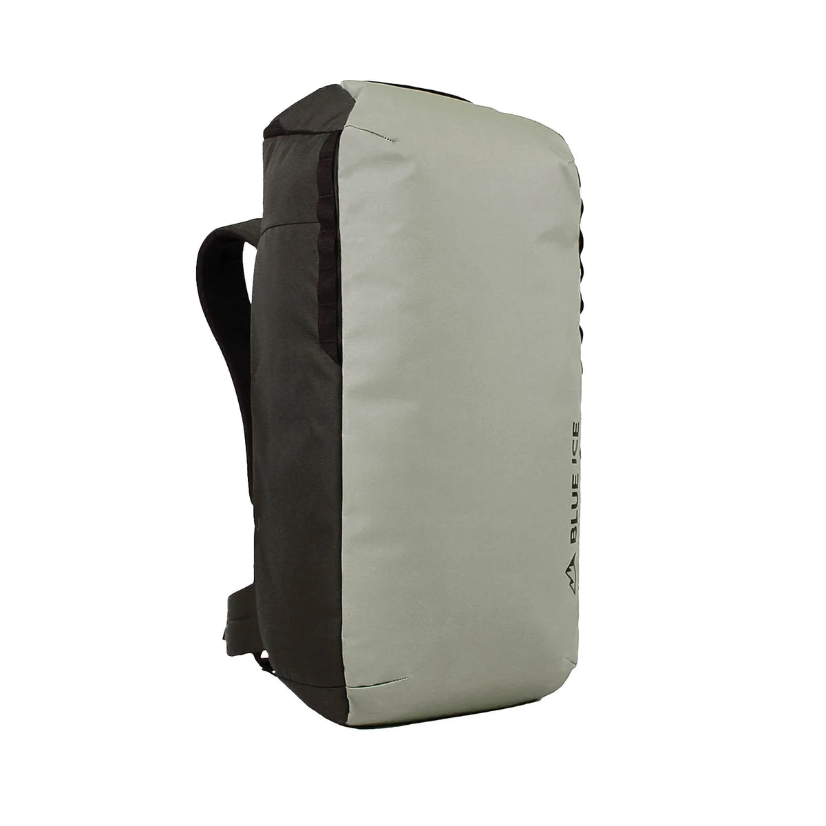 Blue Ice Octopus 45L rucksack in grey and black, featuring a sleek, minimalist design ideal for climbing and outdoor gear storage.