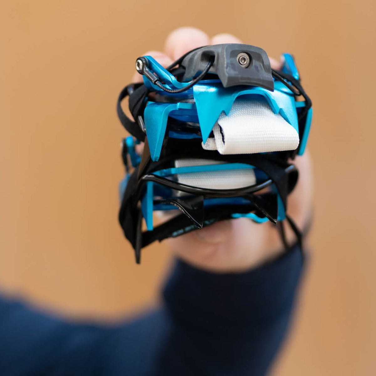 Blue Ice Harfang Crampon folded up