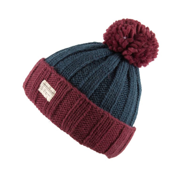 Kusan Bobble Hat Plum/Teal Kusan Hats and Beanies