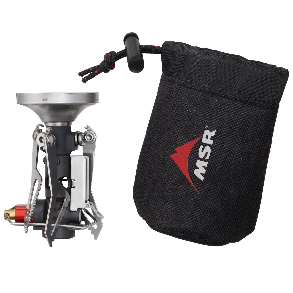 MSR Pocket Rocket Deluxe shown collapsed with carry case