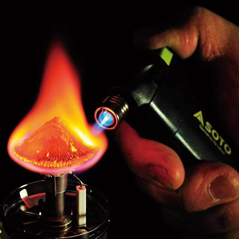 showing pocket torch as an igniter
