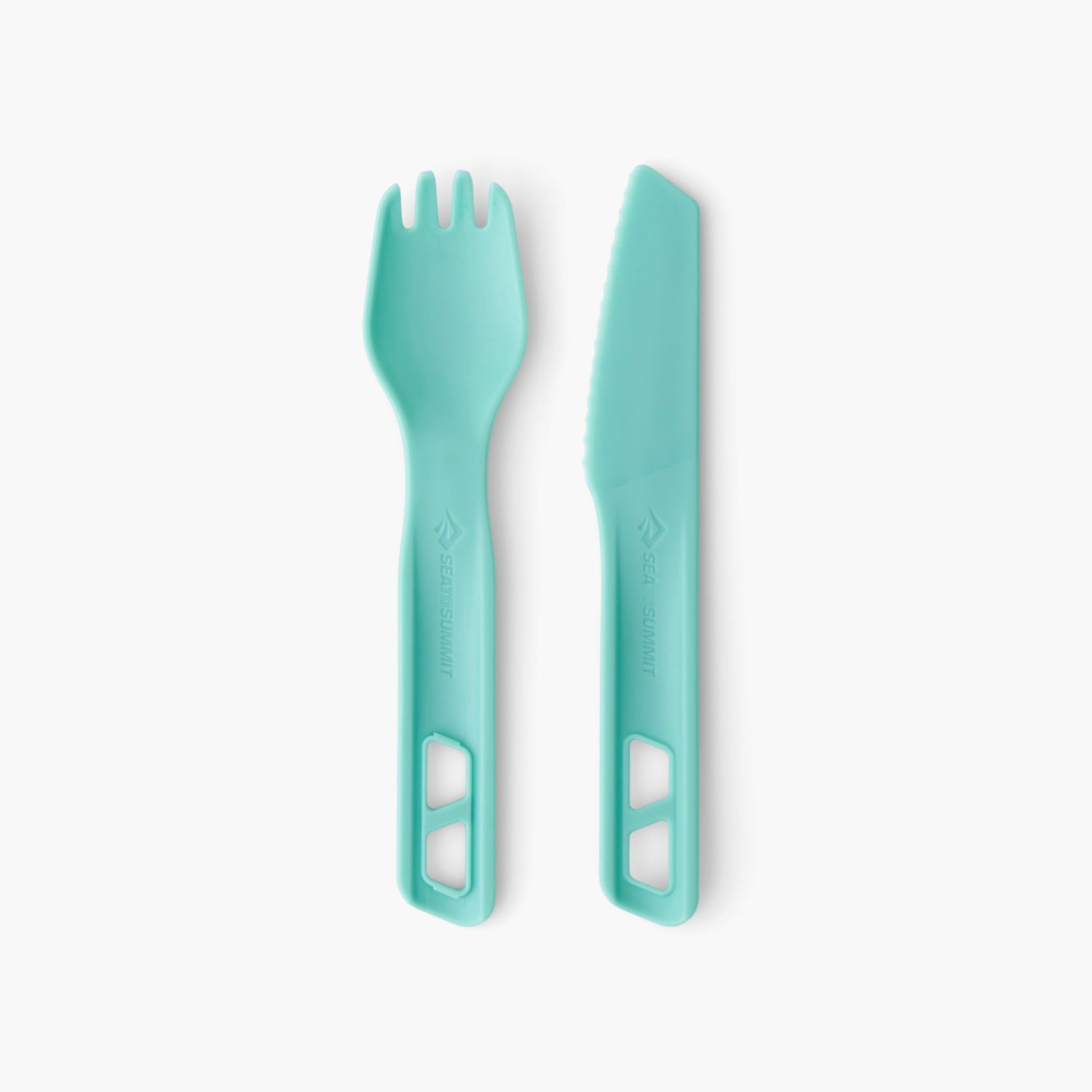 Sea to Summit Passage Cutlery Set (2 Piece) in aqua sea blue colour