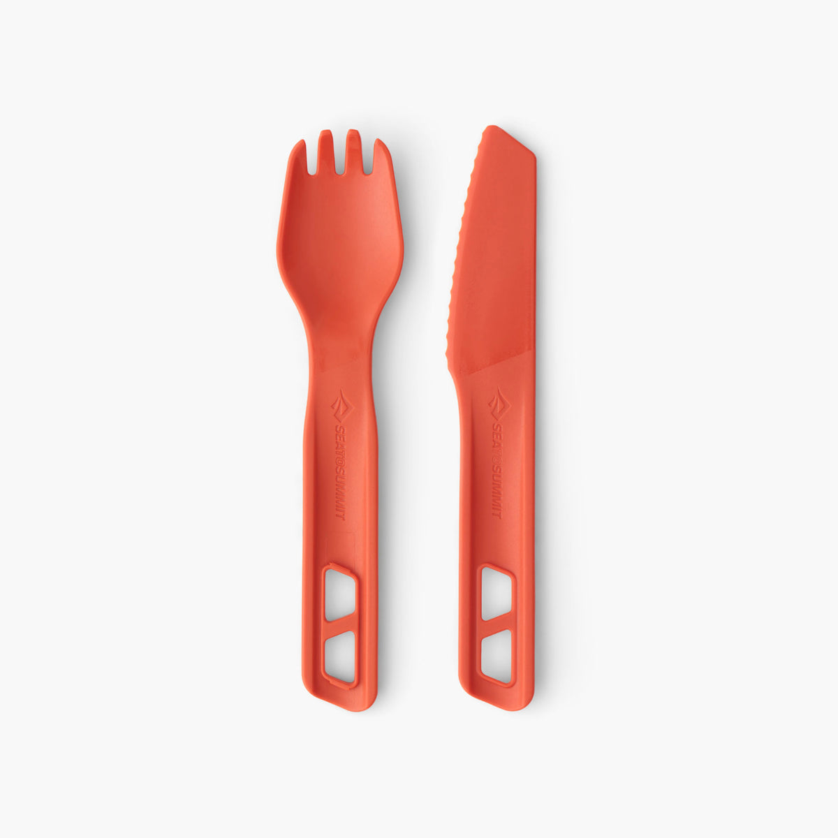 Sea to Summit Passage Cutlery Set (2 Piece) in spicy orange colour