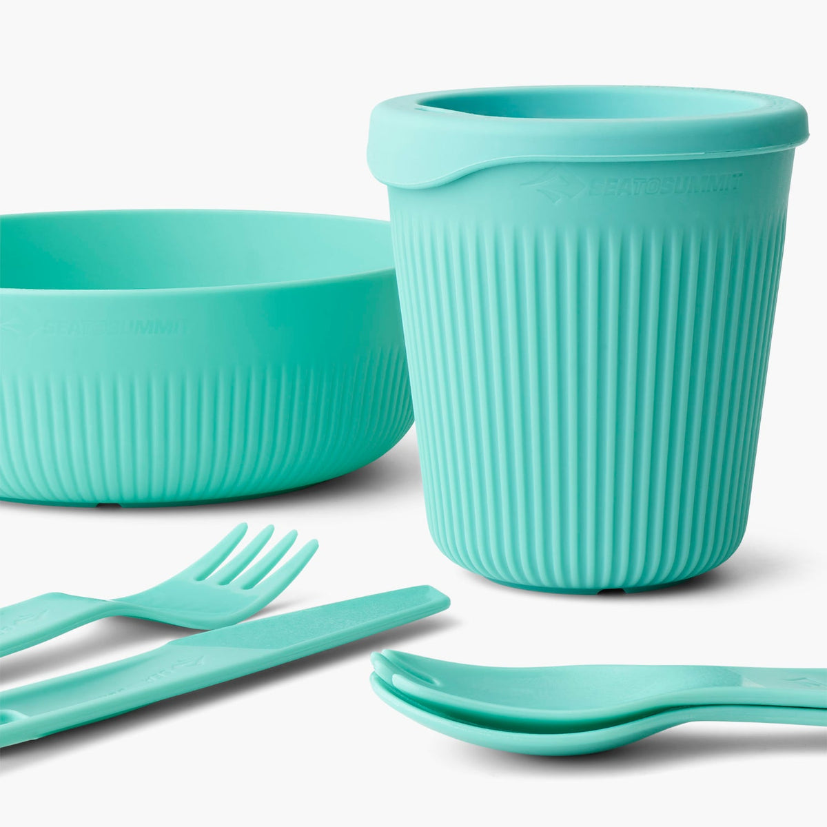 Sea to Summit Passage 1 Person Dinnerware Set (6 Piece) in aqua sea blue colour
