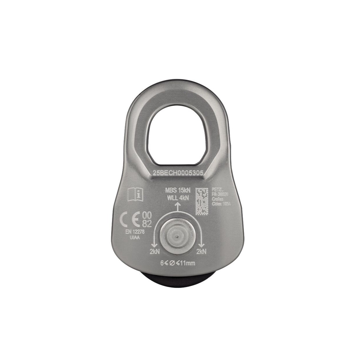 Petzl Oscillante pulley on a white background