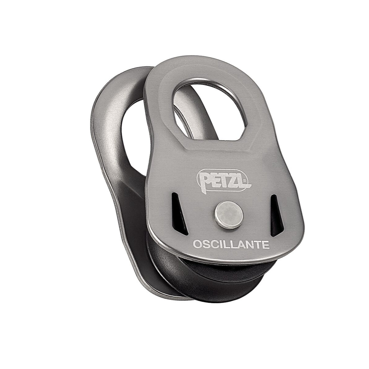 Petzl Oscillante pulley on a white background