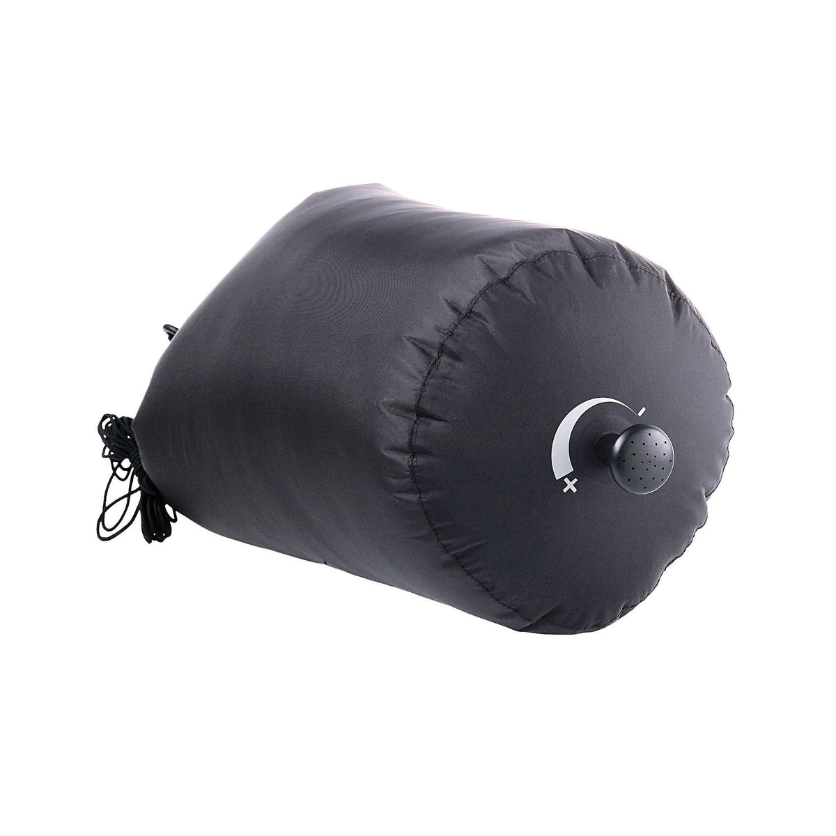 Sea To Summit Pocket Shower in black showing nozzle