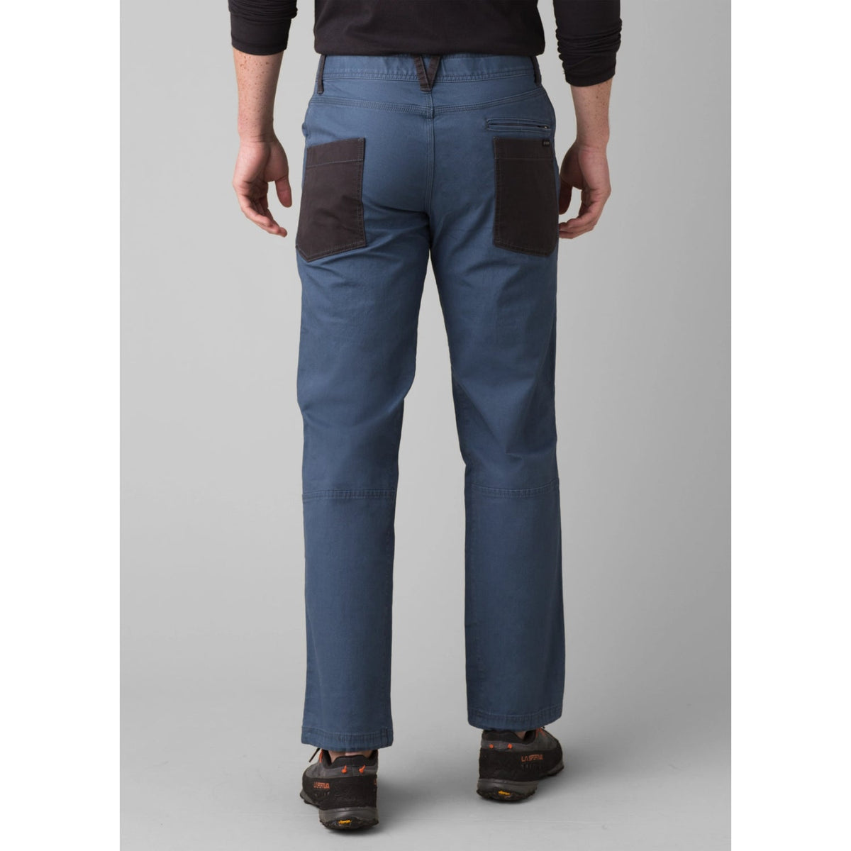 Prana Kragg Pant in Nickel colour showing back pockets