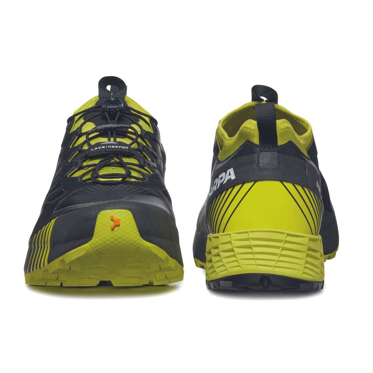 Scarpa Ribelle Run Lime/Black Front and Back