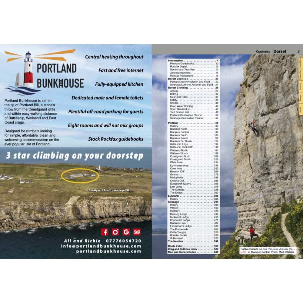 Dorset (Rockfax) guide book 2021, look inside pages