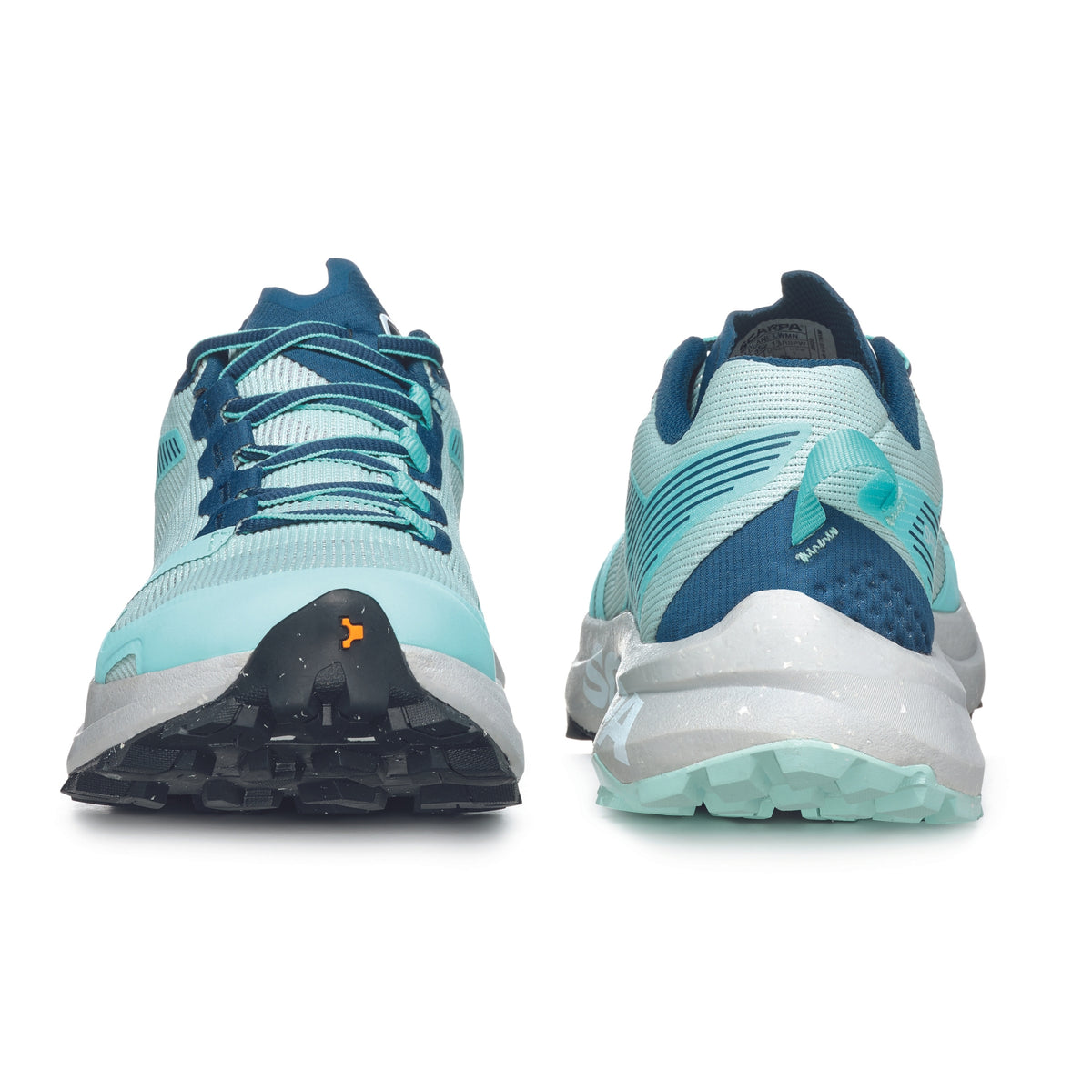 Scarpa Spin Planet Women&#39;s Aqua/Nile Front and Back