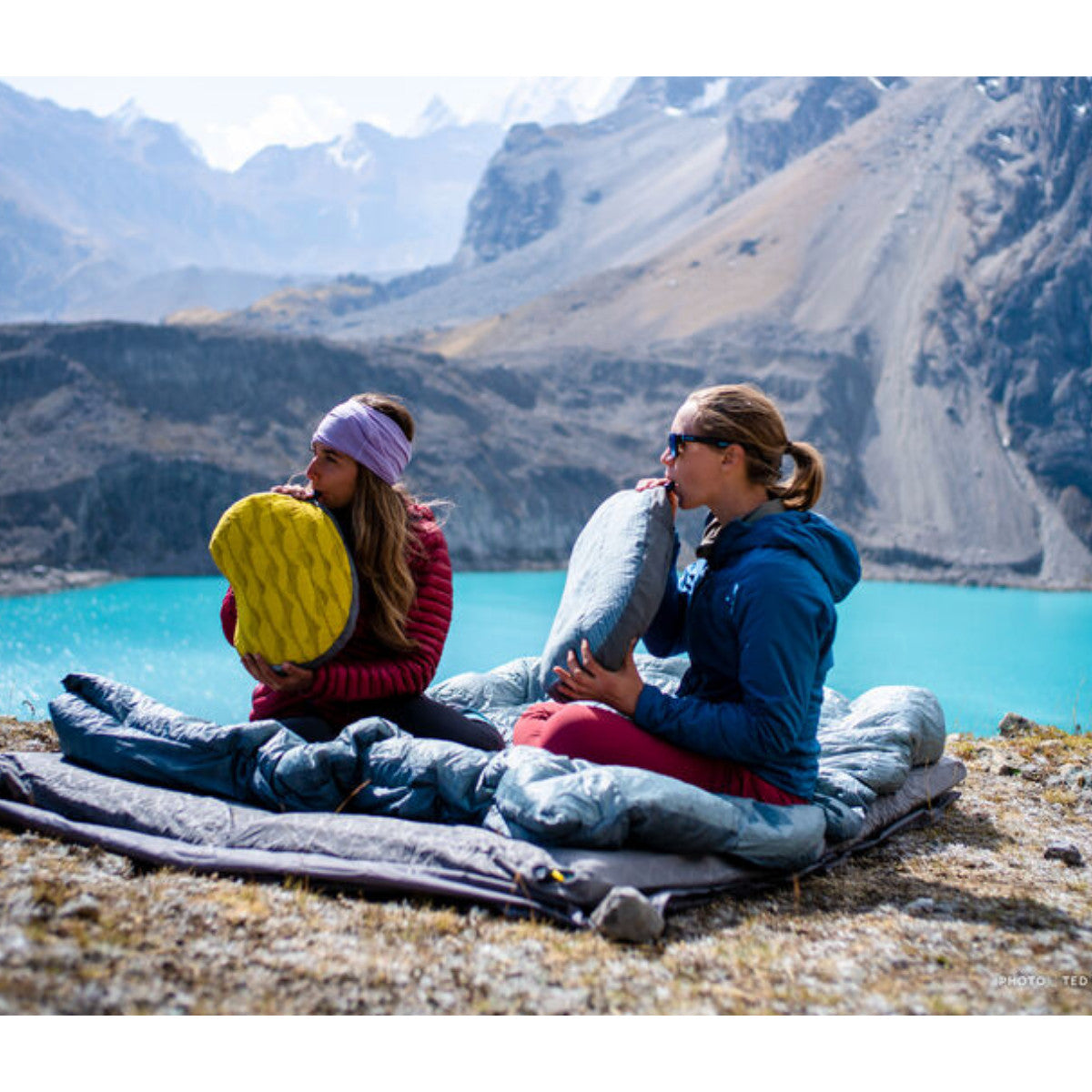 Thermarest Air Head showing it being used in a landscape