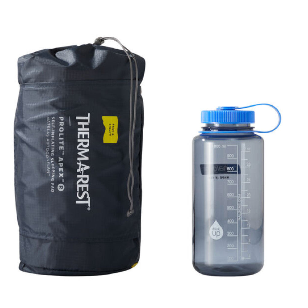 Thermarest ProLite Apex packed next to nalgene