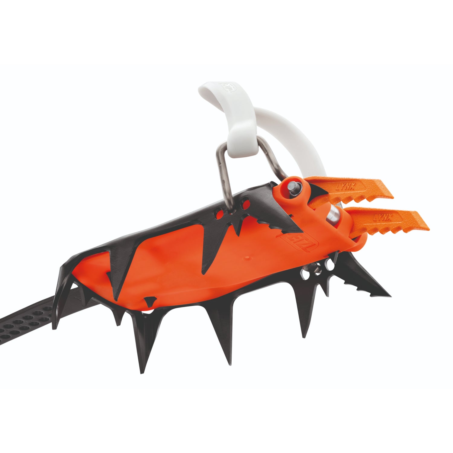 Petzl Lynx Crampon with the new alpen adapt in black and orange