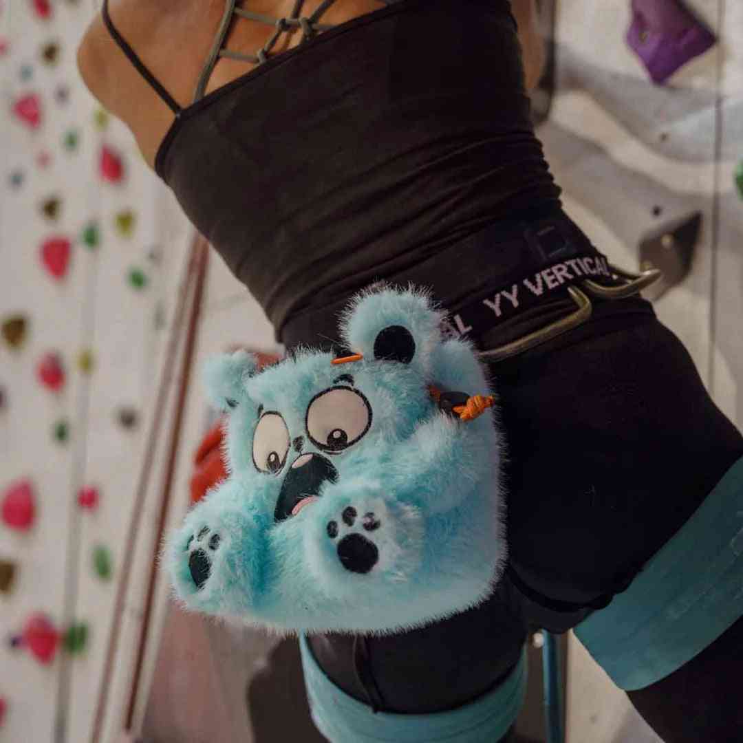 YY Bear Chalk Bag In Use Indoors