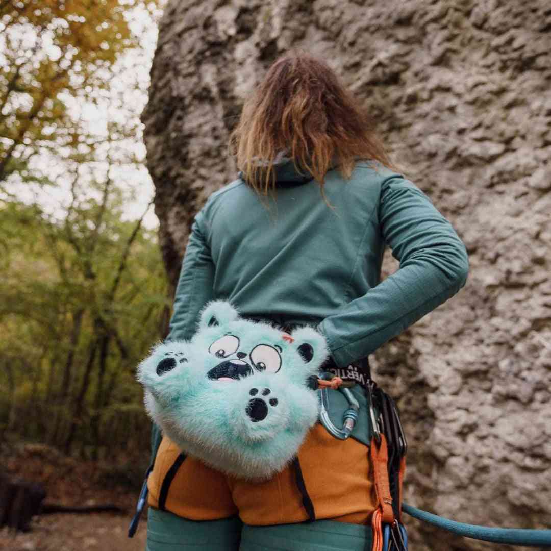 YY Bear Chalk Bag In Use Outdoors