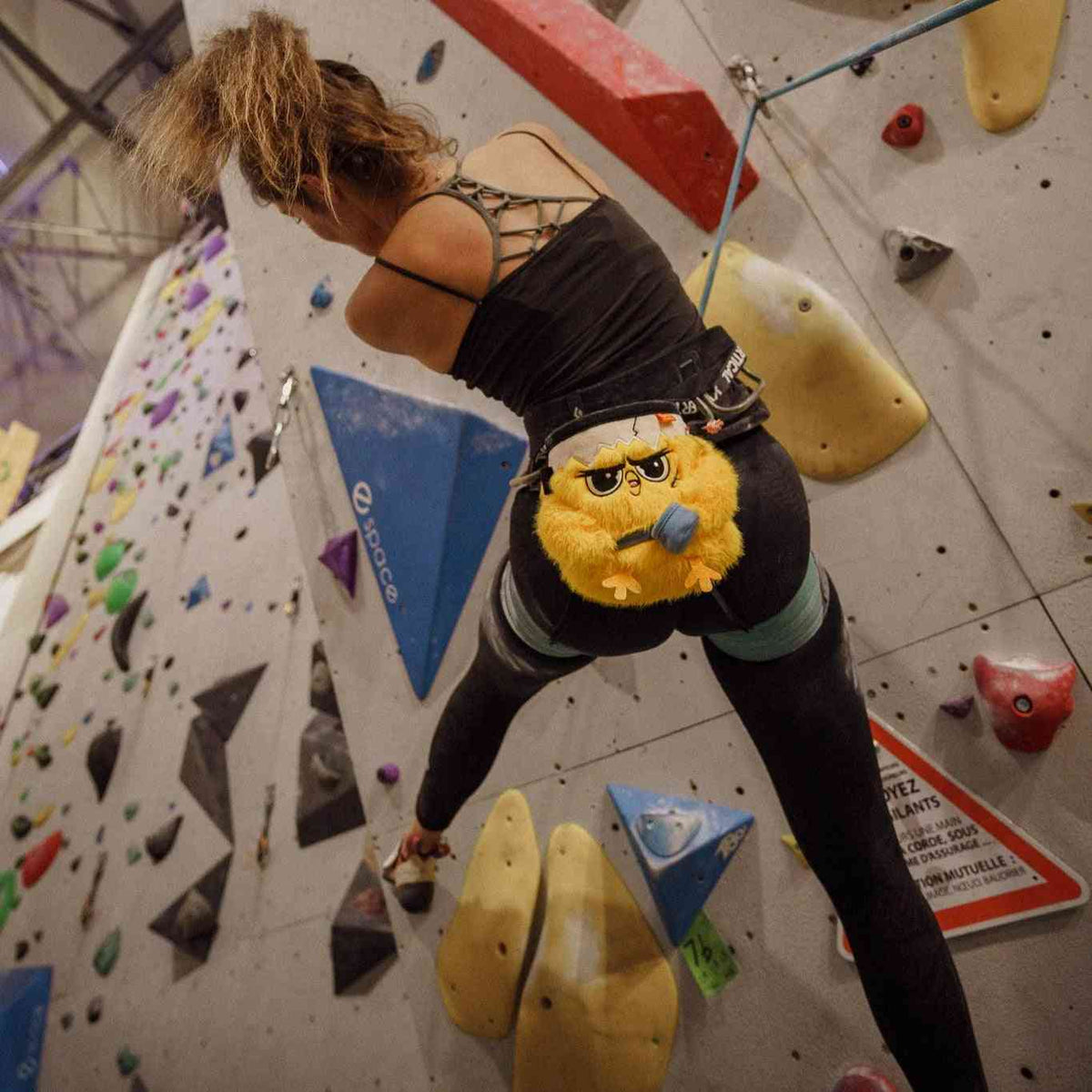 YY Chick Chalk Bag In Use Indoors