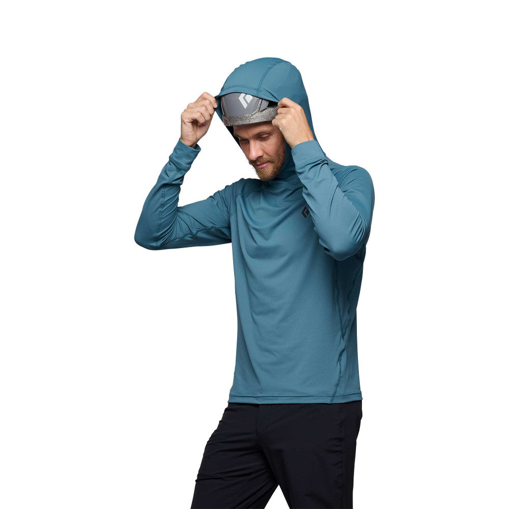 Black Diamond Alpenglow mens Hoody in creek blue