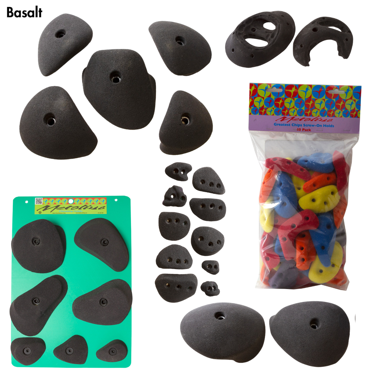 Metolius Basalt Climbing Holds Bundle (Black)