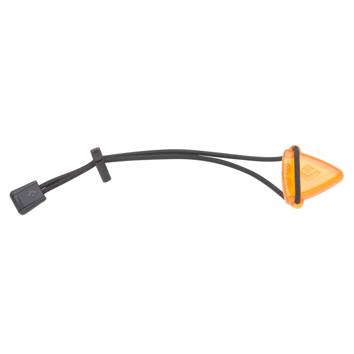 Black Diamond Spike Protector in orange colour on a black string
