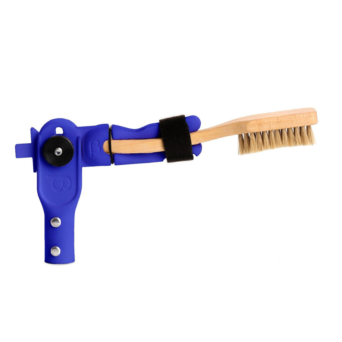 Beta Project bouldering Brush Stick, head shown at 90 degree angle with brush